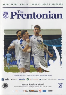 Tranmere Rovers v Boreham Wood Match Programme 2017-02-21